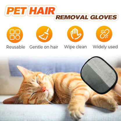 Pet Hair Removal Glove for Cats & Dogs, New Pet Electrostatic Beauty Two-Way Brush, Adhesive Hair, Hair Removal Tool, Reusable Pet Essential Hair Cleaning Gloves