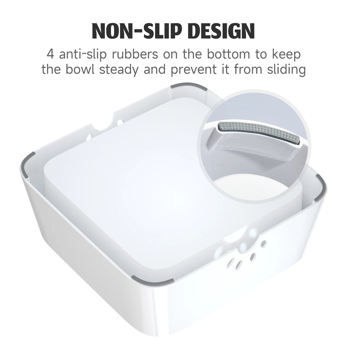 Dog Water Bowl 70Oz Dog Water Dispenser No-Spill Dog Slow Water Feeder Pink
