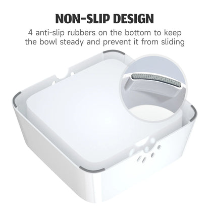 Dog Water Bowl 70Oz Dog Water Dispenser No-Spill Dog Slow Water Feeder Pink
