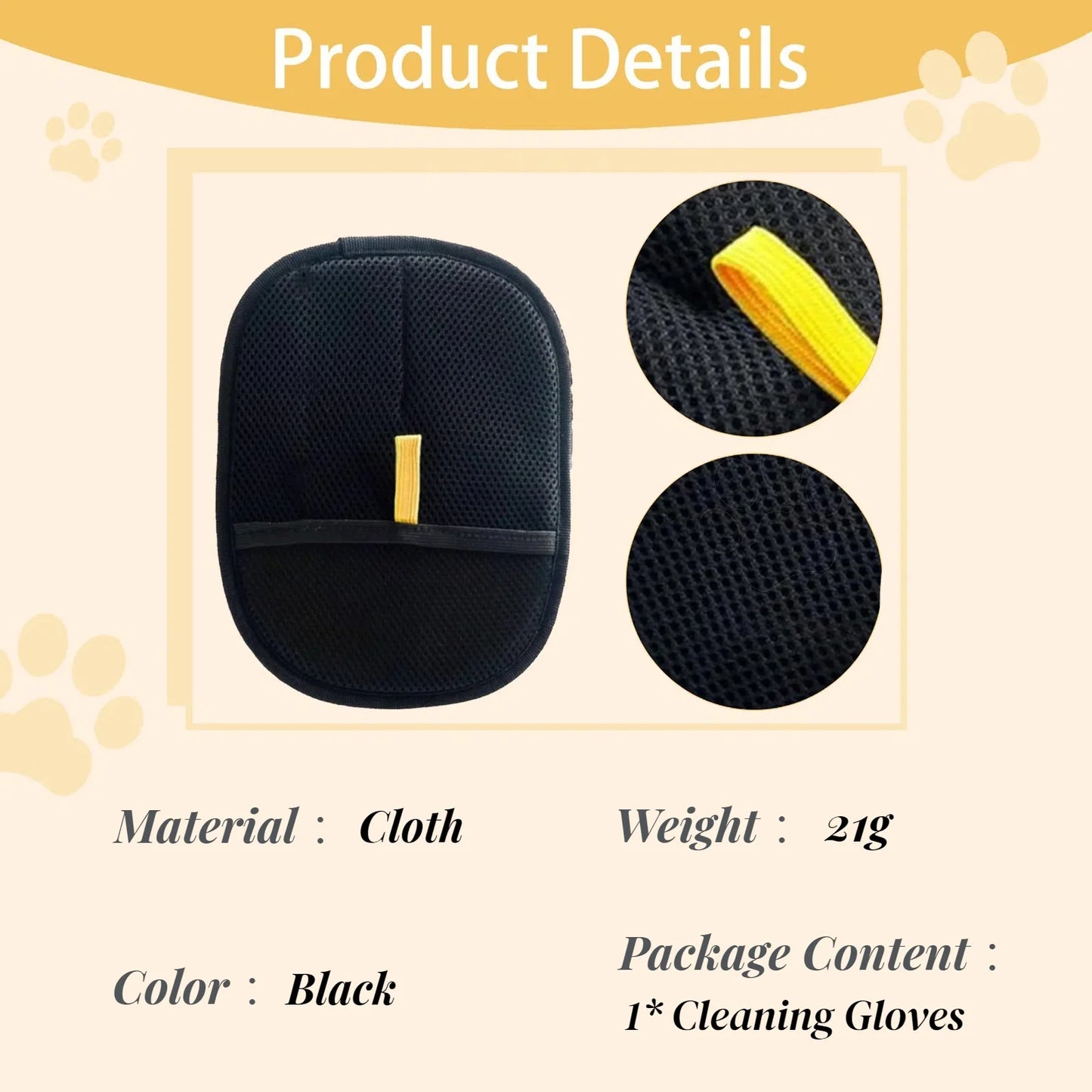 Pet Hair Removal Glove for Cats & Dogs, New Pet Electrostatic Beauty Two-Way Brush, Adhesive Hair, Hair Removal Tool, Reusable Pet Essential Hair Cleaning Gloves